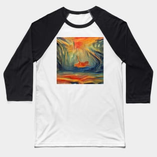 Cute turtle painting (sea turtle, ocean, sea and beach) Baseball T-Shirt